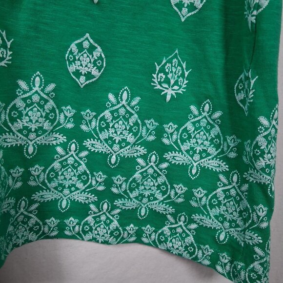 Loft Outlat Tank Top WOmen XL Green White Floral Kelly Green Burnout New READ - Picture 11 of 13
